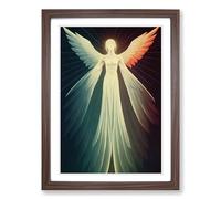 Beautiful Angel Art Vol.3 Framed Print | A2 Walnut Framed Wall Art | Ready to Hang | Modern Nature Picture | Living Room Bedroom Lounge Office