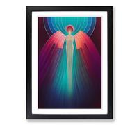 Beautiful Angel Art Vol.4 Framed Print | A2 Black Framed Wall Art | Ready to Hang | Modern Nature Picture | Living Room Bedroom Lounge Office