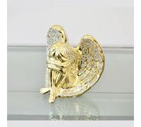 Beautiful Angel With Wings Gold Sparkle Bling Ornament Crushed Diamond Gift