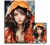 Beautiful Anime Girl 1000 Pieces Puzzles for Adults Puzzles for Adults Birthday Gift Idea Challenging Brain Teaser Game 1000 PCS(38x26cm)