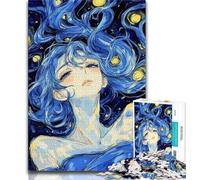 Beautiful Anime Goddess 1000 Piece Jigsaw Puzzles for Adults & Teens,Help The Brain Exercise Addictive Toys to Cultivate Patience A Work of Art (75x50cm)