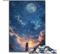 Beautiful Anime Landscape 1000 Piece Jigsaw Puzzle for Adults Teens, for 14+ Train Your Brain And Your Hands Christmas Game Gifts (26x38cm)