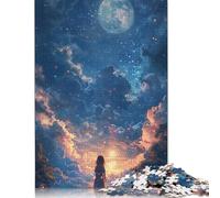 Beautiful Anime Landscape Puzzle Unique Home Decor 100 Percent Recycled Cardboard Jigsaw Puzzle for Adult 1000pcs (75x50cm)