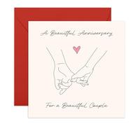 Beautiful Anniversary Card for Them - 'Couple' - Gifts for Friend, Brother, Sister, Mum, Dad, Parents, Cousin - Sweet Greetings for Him Her - Comes with Fun Stickers