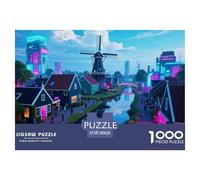 Beautiful Architecture Jigsaw Puzzles Puzzle for Adults Kids. 1000 Piece Vue Impossible Challenge Toy Educational Games Home Decoration for Educational Games Gifts 38x26cm/1000pcs