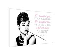 Beautiful Audreys Hepburn Quote Canvas Wall Art Prints - Framed Modern Decor for Living Room, Bedroom, Hallway, Office Large (41 x 30 cm - 16" x 12" inch)