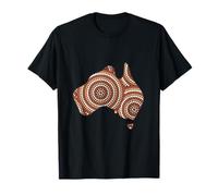 Beautiful Australia Continent Aboriginal Art T-Shirt