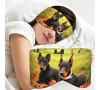 Beautiful Autumn Doberman, Sleep Mask for Home Travel, Full Eye Covers Light Blocking Eye Mask Sleep Eye and Ear Muffs