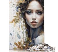Beautiful Autumn Goddess Jigsaw Puzzles Puzzles for Adults Kids. 1000 Pieces Impossible Challenge Toy Educational Game Home Decoration for Adults& Kids Age 14 Years Up 1000pcs (38x26cm)