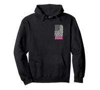 Beautiful Badass American Flag Pocket USA Womens Empowerment Pullover Hoodie
