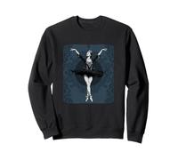 Beautiful Ballerina Dancer in Gothic Look Sweatshirt