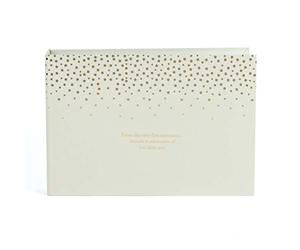 Beautiful Bambino Gold Stars Record Book Folder - From the very first moments ....