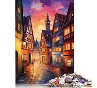 Beautiful Bavarian Sunrise Puzzles 1000 Piece Jigsaws for Adults Learning Educational Toys Family Games Festival Birthday Gifts (38x26cm)