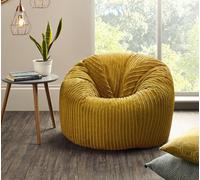 Beautiful Beanbags Adult Classic Beanbag Jumbo Cord Bean Bags Ready Filled - Mustard