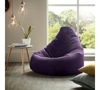 Beautiful Beanbags Adult Highback Beanbag For Indoors Or Outdoors Ready Filled Bean Bags - Purple