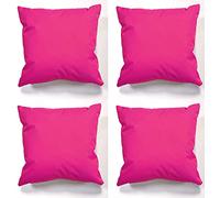Beautiful Beanbags - Set of 4 Garden Cushions, Water-Resistant Cushion Set with Inserts, Ready Filled for Indoor or Outdoor Use (Pink)