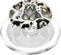 Beautiful Bearded Collies Pattern Cute Bearded Collie PopSockets PopGrip for MagSafe
