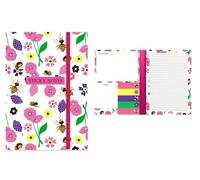 Beautiful Bees and Flowers Decorative Sticky Note Pad Set - 7 Different Sizes with a Lined Notepad, Ideal for Reminders, to Do Notes, Planning