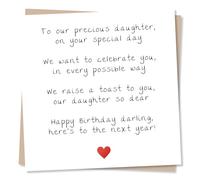 Beautiful Birthday Card For A Special Daughter - To Our Precious Daughter, We Want To Celebrate You - Daughter Birthday Card From Parents