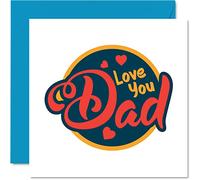 Beautiful Birthday Cards for Dad - Dad I Love You - Special Happy Birthday Card from Son Daughter, Father Gifts, 145mm Father's Day Greeting Cards Gift Papa Daddy