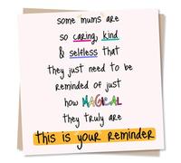 Beautiful Birthday or Mothers Day Card For Mum - A Reminder Of How Magical You Are - Heartfelt Verse - Made in UK