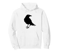 Beautiful Black Crow Raven Bird Silhouette Pullover Hoodie