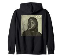 Beautiful Black Nun, Rebellious Nun Zip Hoodie