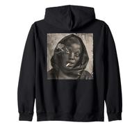 Beautiful Black Nun, Rebellious Nun Zip Hoodie