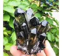 Beautiful Black Phantom Quartz Crystal Cluster (Size : 700-800g)