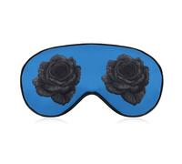 Beautiful Black Rose Flower Sleep Mask Soft Blackout Eye Mask Eye Shade Cover with Adjustable Strap for Men Women