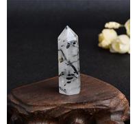 Beautiful Black Tourmaline Crystal Column Magic Wand Stone (Size : 4-5cm)