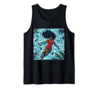 Beautiful Black Woman Floating on Water Tank Top
