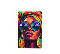 Beautiful Black Woman With Sunglasses Car Air Fresheners 4 Pcs Hanging Scented Cards Fragrance Scented Cards For Car Aromatherapy Tablets