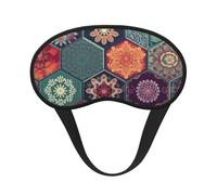 Beautiful Blooming Hexagon Sleep Mask Soft Comfortable Eye Mask with Adjustable Strapblackout Eye Sleep Shade Cover for Women Girls Men Travel Yoga Nap Shift Work