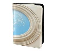 Beautiful blooming mandala Travel Passport Holder Cover Wallet Leather Case Travel Essentials Luggage Accessories, Baroque Disk Of Flowers, One Size, Contemporary