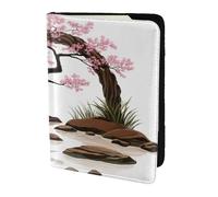 Beautiful blooming mandala Travel Passport Holder Cover Wallet Leather Case Travel Essentials Luggage Accessories, Arch Pink Flowers, One Size, Contemporary