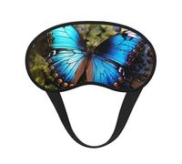 Beautiful Blue Butterfly Print Adults Soft Washable Eye Mask for Light Blocking Nap Face Sleeping Travel Cover