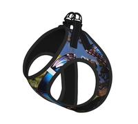 Beautiful Blue Butterfly Print Harness Leash Set For Cat Dog, Reflective Adjustable Escape-Proof Vest Lead With Soft Breathable Mesh, For Small Pets And Kitten Puppy