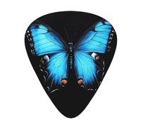 Beautiful blue butterfly Printed Guitar Picks 12-Piece Set - Comfortable, Versatile Plectrum for All Guitar Styles & Players