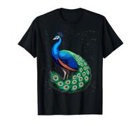 Beautiful Blue Peacock Teal Feathers Bird T-Shirt