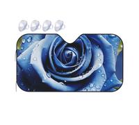 Beautiful Blue Rose Illustration Car Windshield Sun Shade Foldable Car Sun Shade Front Windshield Sunshade Windshield Cover Reflective Sun Visor Keep Your Vehicle Cool for Most Sedans SUV Truck