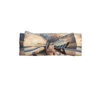 beautiful blue sky and seaBow headband, patterned baby bow hair accessory, suitable for newborns, infants, and everyday wear