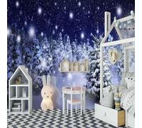 Beautiful Blue Sky Forest and Snow 3D Wallpaper Luxury Home Dining Decor Paste Sofa Living Room The Wall for Bedroom Mural-200cm×140cm