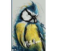 Beautiful Blue Tit Notebook: Stunning Native Bird Notepad Journal, Wide Lined, Perfect Bird Lover Gift