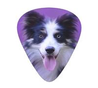 Beautiful Border Collie Puppy,12 Pcs Guitar Pick,3 Different Thickness Plectrums for Acoustic Guitar Bass Ukulele (0.46mm 0.96mm 0.71mm)