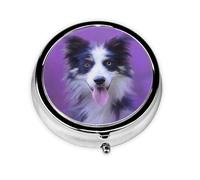 Beautiful Border Collie PuppyMeta Pill Box 3 Compartment Medicine Case,Portable Organizer