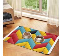 Beautiful Borders Pet Feeding Mat-Waterproof & Non-Slip Dog and Cat Food Mat-No Stains Quick Dry Dog Water Dispenser Mat