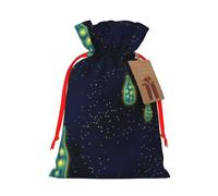 Beautiful Bottle Of Under The Night Sky Linen Drawstring Gift Bag Xmas Party Candy Bag Reusable Storage Pouches
