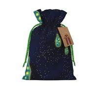 Beautiful Bottle Of Under The Night Sky Linen Drawstring Gift Bag Xmas Party Candy Bag Reusable Storage Pouches