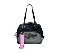 Beautiful Bows Shoulder Bag PU Leather Crossbody Bag Stylish Itabag Handbag Japanese Styles Messenger For Pin Display Woman Shoulder PU Leather Messenger Itabag Beautiful Bows Crossbody, black, Eine